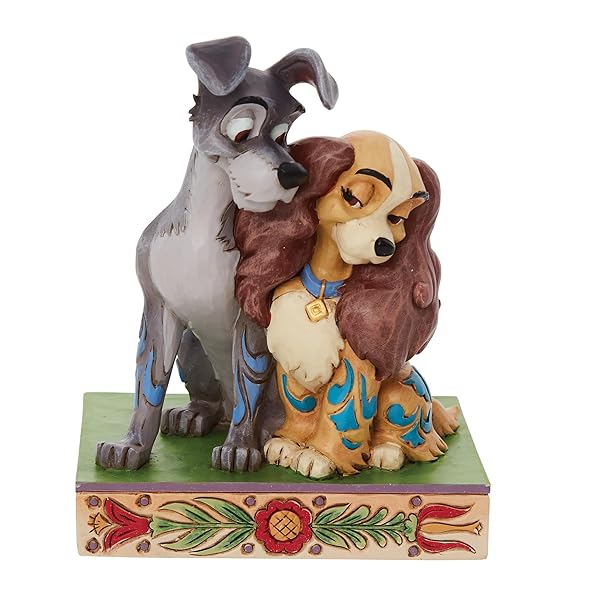 Enesco Disney Traditions Jim Shore Lady and The Tramp Love Figurine - 4.5 Inch Multicolor Collectible