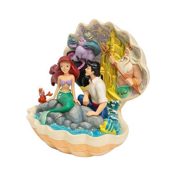Enesco Disney Traditions Jim Shore Little Mermaid Seashell Figurine - 8.07 Inch Multicolor Collectible - Image 3