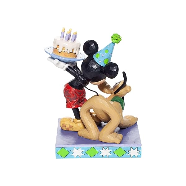 Enesco Disney Traditions Jim Shore Pluto & Mickey Mouse Birthday Cake Figurine - 6.2 Inch Multicolor Collectible - Image 6