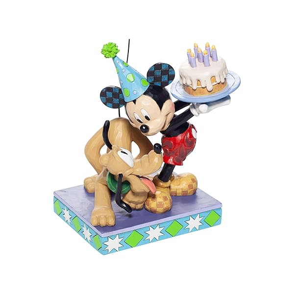 Enesco Disney Traditions Jim Shore Pluto & Mickey Mouse Birthday Cake Figurine - 6.2 Inch Multicolor Collectible - Image 7