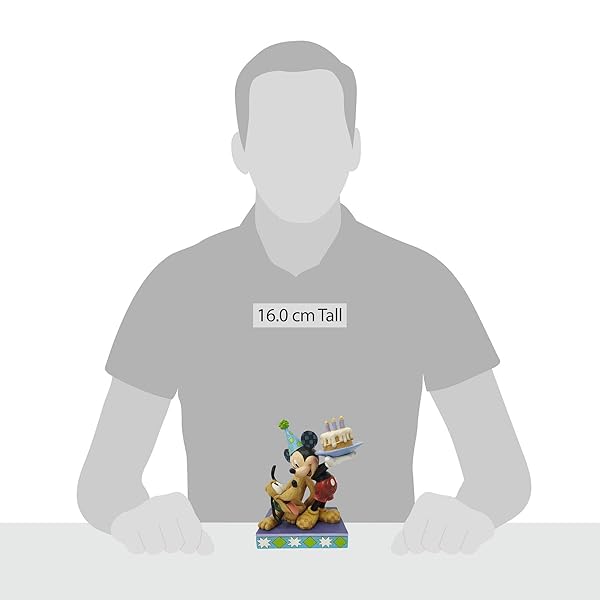 Enesco Disney Traditions Jim Shore Pluto & Mickey Mouse Birthday Cake Figurine - 6.2 Inch Multicolor Collectible - Image 8