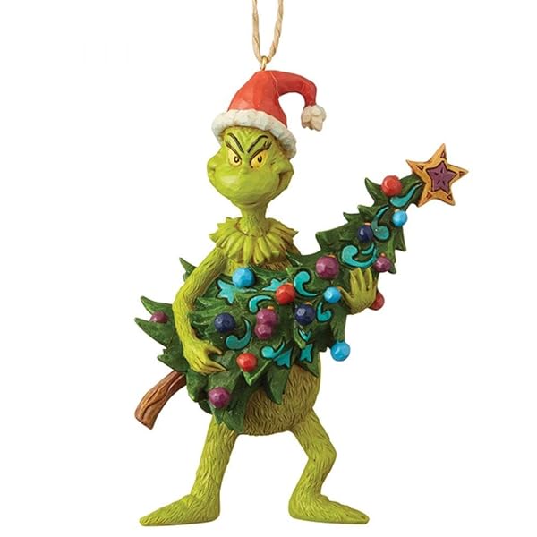 Enesco Dr. Seuss Grinch Ornament by Jim Shore - 4.92 Inch Christmas Tree Decor, Multicolor 6004069 - Image 2