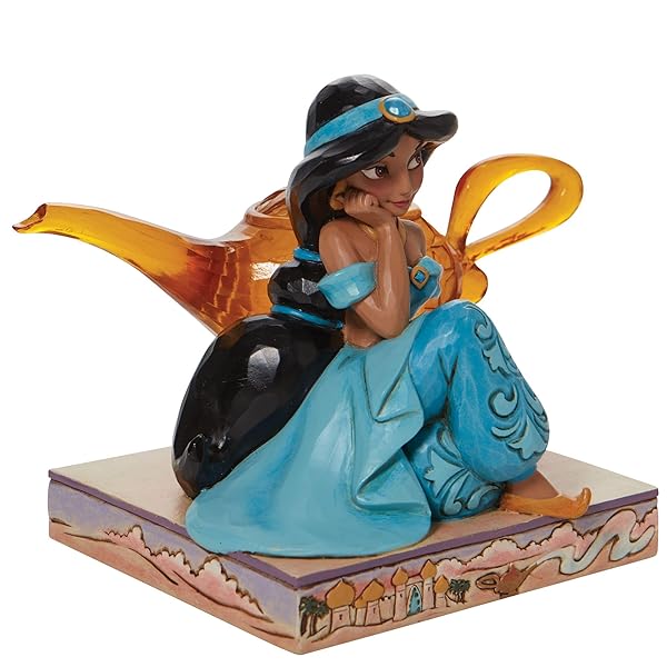 Enesco Jim Shore Disney Traditions Aladdin & Jasmine Figurine with Genie Lamp - 5.25 Inch Multicolor Collectible - Image 7