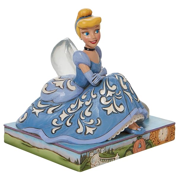 Enesco Jim Shore Disney Cinderella Figurine with Glass Slipper - 5.39 Inch Multicolor Collectible - Image 6