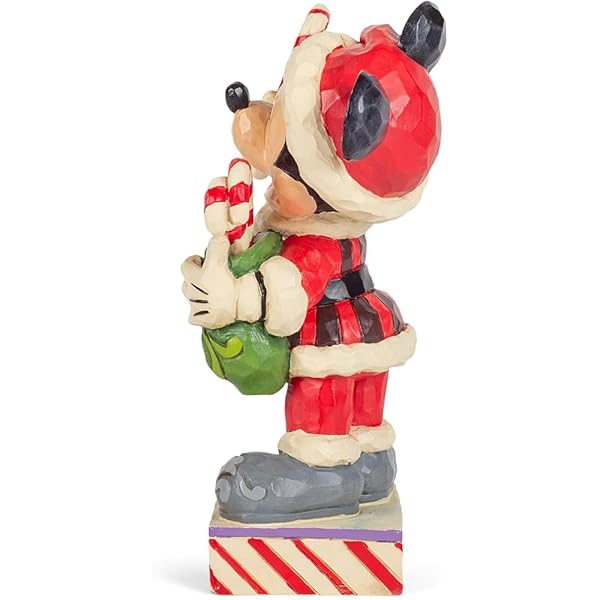 Enesco Jim Shore Disney Traditions Santa Mickey Mouse Figurine - 6.18 Inch Candy Cane Design - Image 5