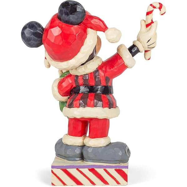 Enesco Jim Shore Disney Traditions Santa Mickey Mouse Figurine - 6.18 Inch Candy Cane Design - Image 6