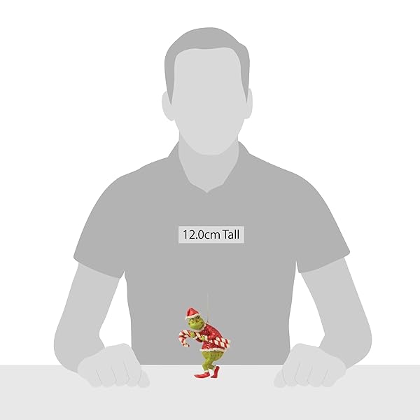 Enesco Jim Shore Grinch Candy Canes Ornament - 4.72 Inch Christmas Decor - Image 3