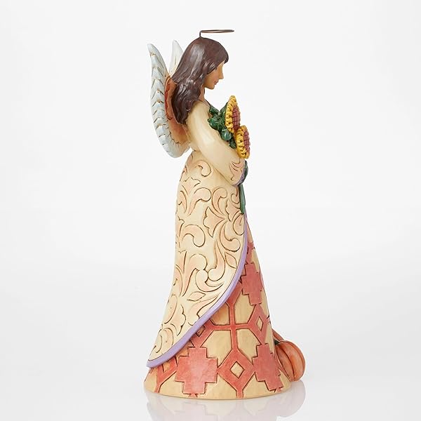 Enesco Jim Shore Fall Harvest Angel Figurine - 8.25 Inch Sunflower Design | Heartwood Creek Collectible - Image 7