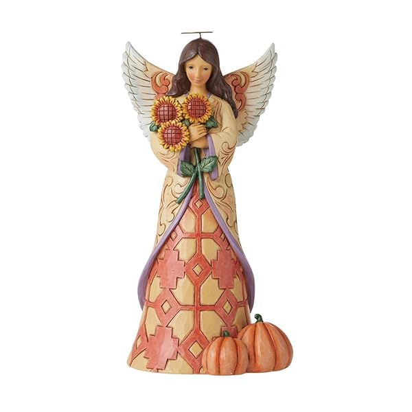 Enesco Jim Shore Fall Harvest Angel Figurine - 8.25 Inch Sunflower Design | Heartwood Creek Collectible - Image 2