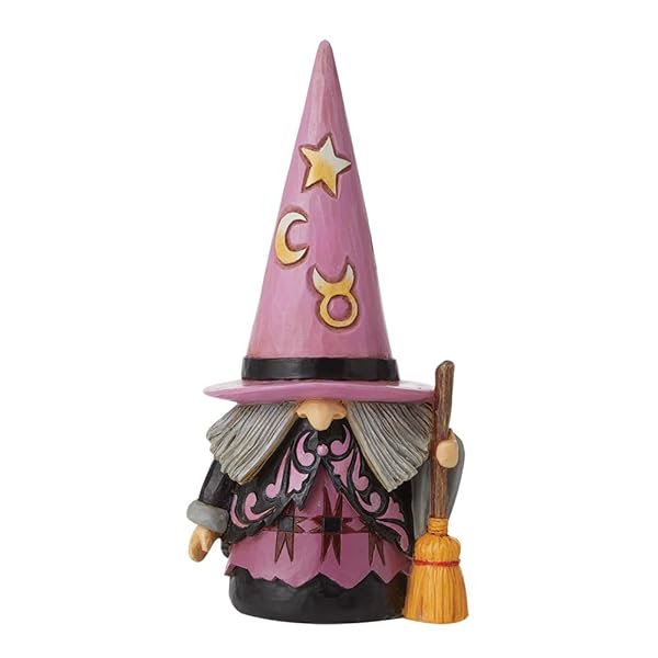 Enesco Jim Shore Halloween Witch Way Gnome Figurine - 6.5 Inch Multicolor Collectible