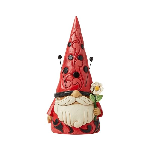 Shop Enesco Jim Shore Heartwood Creek Ladybug Gnome Figurine - 6.5 Inches, Colorful Home Decor