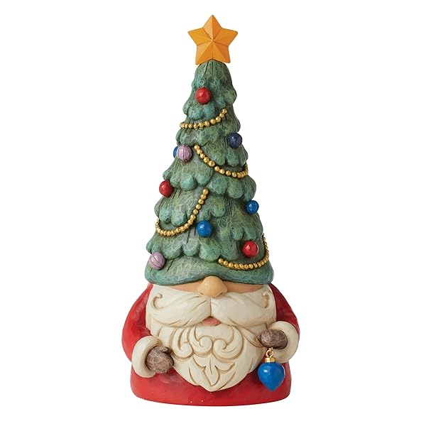 Enesco Jim Shore Heartwood Creek Lighted Christmas Tree Gnome Figurine - 9.25 Inch Multicolor Decor - Image 4