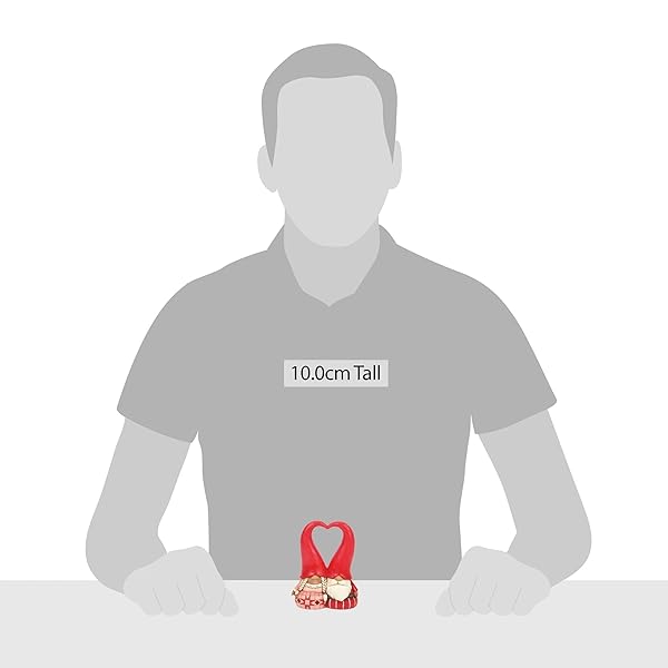 Enesco Jim Shore Heartwood Creek Love Gnome Couple Figurine - 4 Inch Multicolor Heart Hat Decor - Image 5