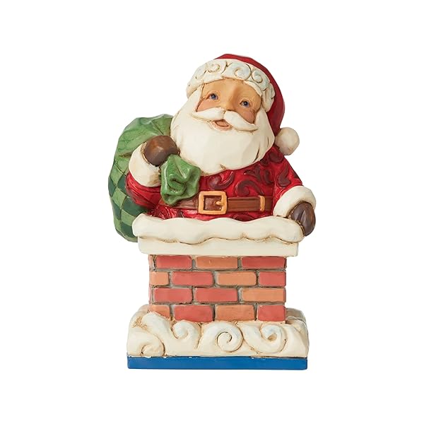 Enesco Jim Shore Santa in Chimney Miniature Figurine - 3.875 Inch Multicolor Collectible - Image 3