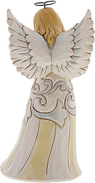 Enesco Jim Shore Heartwood Creek White Woodland Angel Figurine with Dog - 5.2 Inch Multicolor Decor - Image 3