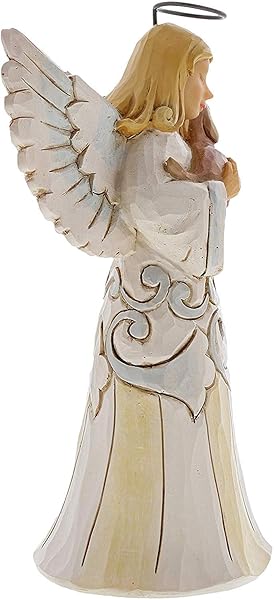 Enesco Jim Shore Heartwood Creek White Woodland Angel Figurine with Dog - 5.2 Inch Multicolor Decor - Image 5