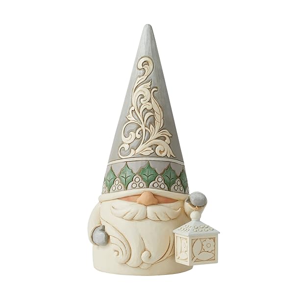 Enesco Jim Shore Heartwood Creek Gnome Figurine with Lantern - 12.2 Inch Multicolor Decor