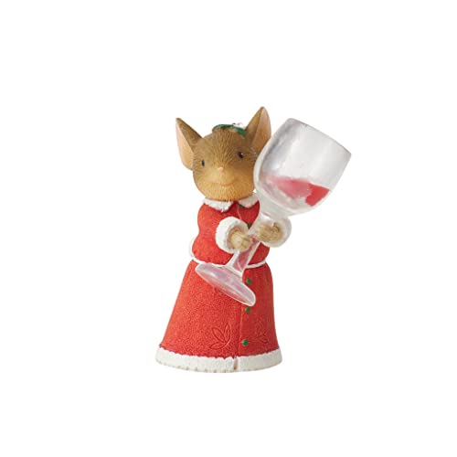 Enesco Tails with Heart Christmas Figurine - More Wine Please, 2.01 Inch, Multicolor | Perfect Holiday Gift!