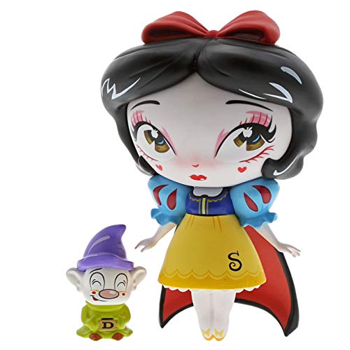 Enesco Miss Mindy Snow White & Mini Dopey Vinyl Figurine - 7 Inch Collectible, Colorful Disney Decor