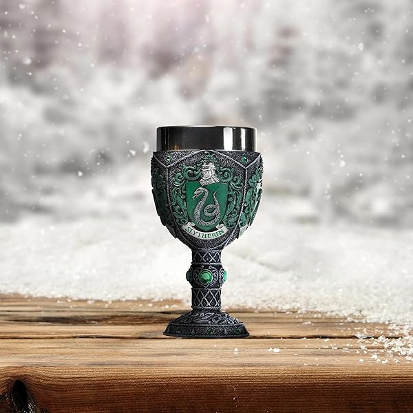Enesco Harry Potter Slytherin Decorative Globe Resin Stainless Steel Collectible Figurine Home Decor 7.09 Inch Green Crest - Image 2