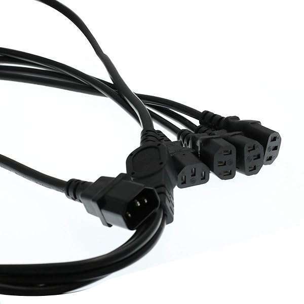 Buy Eonvic IEC 320 C14 Male to 4XC13 Female Y Splitter Power Cord 1.8m - High Quality & Durable - Image 4