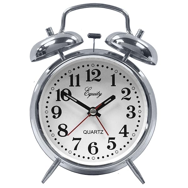 Equity 13014 Analog Twin Bell Alarm Clock: Stylish, Reliable & Perfect for Your Bedroom