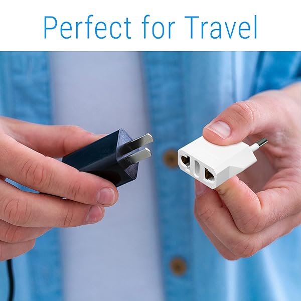 Unidapt European Plug Adapter 8 Pack Type C Travel Power Plugs for EU Asia Socket 110V to 220V Wall Outlet White - Image 5