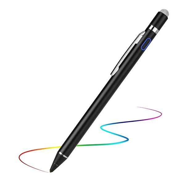EVACH Evach Active Stylus Pen for iPad & Samsung Tablets - Ultra Fine Tip, Compatible with Apple Pencil, Perfect for iPad Pro - Black