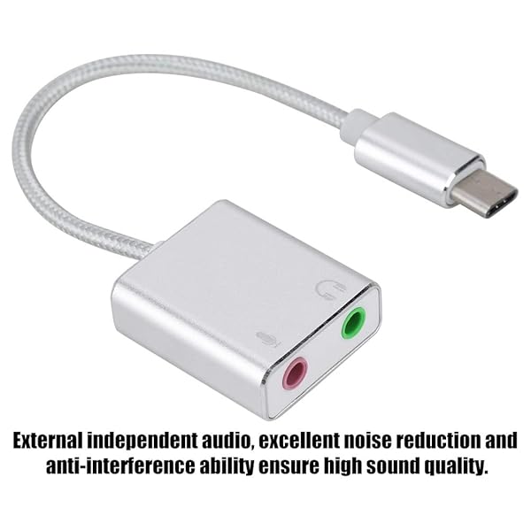 Aluminum Alloy Type C External Sound Card: 3.5mm Audio Adapter for Mobile & PC Live Recording - Image 5