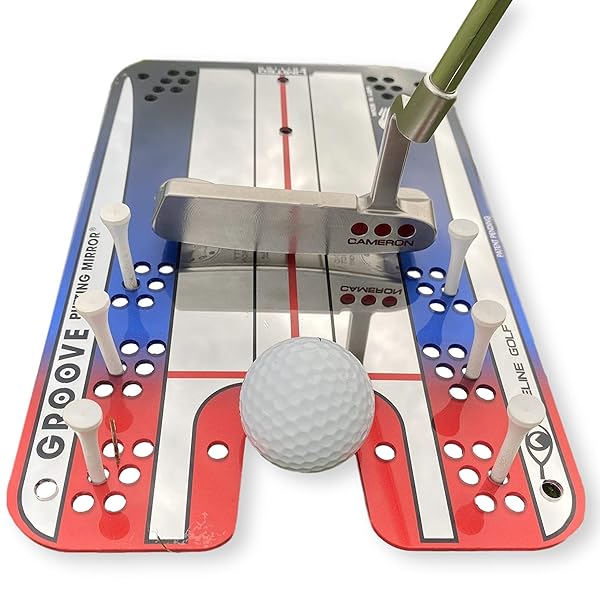 EyeLine Golf Groove Putting Alignment Mirror: Portable, Durable Training Aid for Indoor & Outdoor Practice