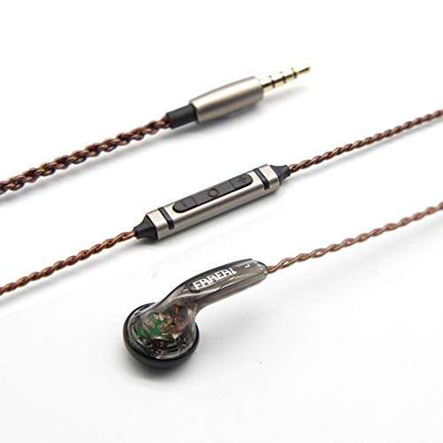 FAAEAL Iris 2.0 Mic Earphones: Heavy Bass 3.5mm Headphones for Xiaomi, Huawei, iPhone & Samsung - Warm Pure Sound (Gray)