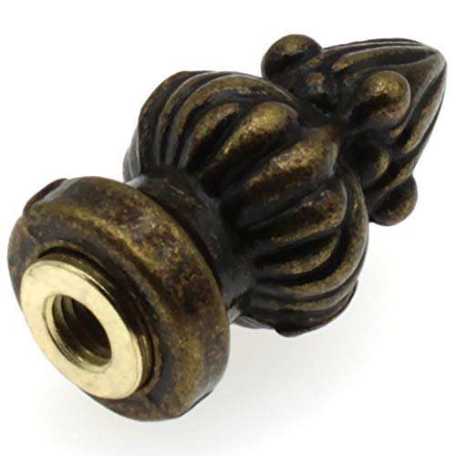 "FDXGYH 1-3/8" High Brass Lamp Finial - Stylish Metal Cap Knob for Lamp Shade Decoration in Bronze" - Image 2