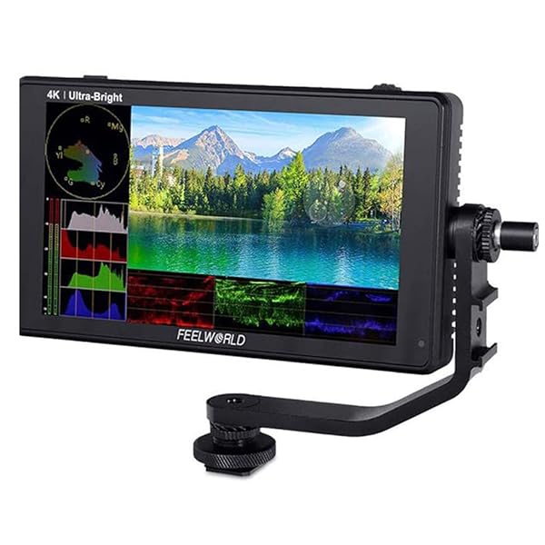 FEELWORLD LUT6S 6 Inch Ultra Bright Touchscreen Field Monitor with HDR 3D Lut Waveform VectorScope 4K HDMI Input Output 1920X1080 IPS Panel - Image 3