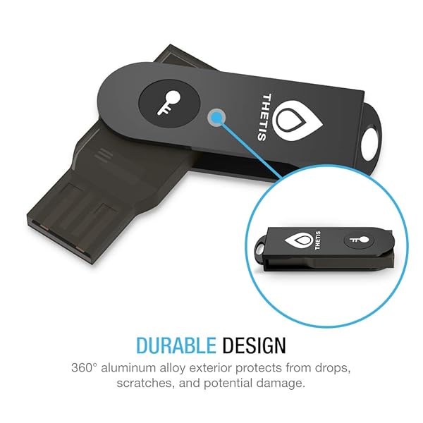 FIDO2 Folding Security Key: Thetis Universal 2FA USB for Windows, Mac, Linux, Gmail, Facebook & More - Image 4