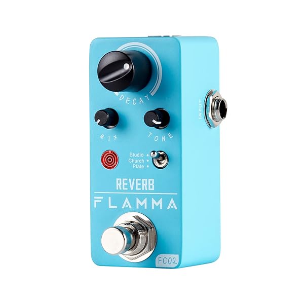 FLAMMA FLAMMA FC02 Mini Reverb Pedal: 3 Digital Effects, True Bypass for Guitarists
