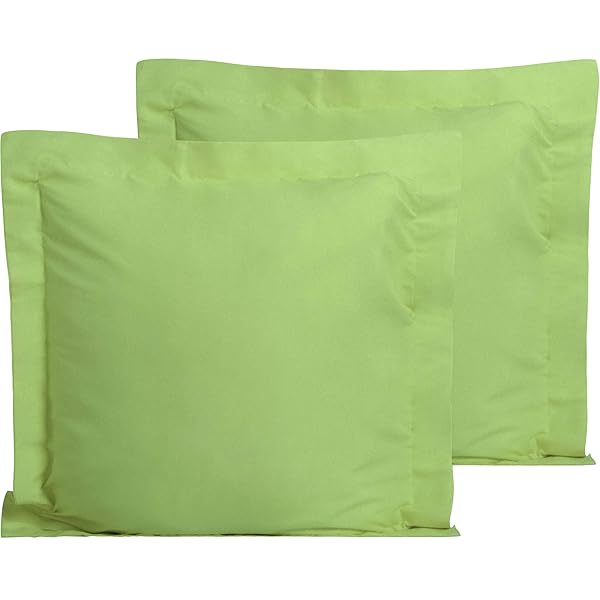 FLXXIE Microfiber European Pillow Shams Set of 2 Soft Sage Green Euro Sham Covers 26x26 Inches Fade Wrinkle Shrinkage Resistant