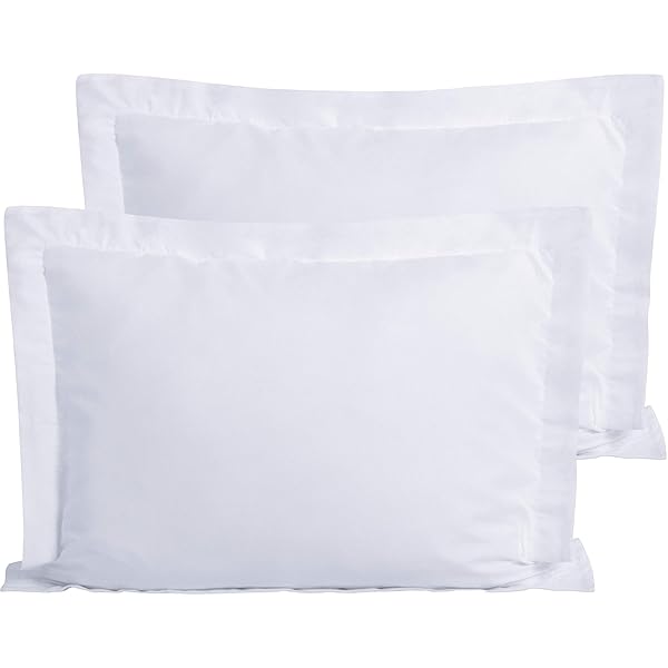 FLXXIE Microfiber Queen Pillow Shams Set of 2 Soft Fade Resistant White Pillow Covers with Envelope Closure 20x30 Inches