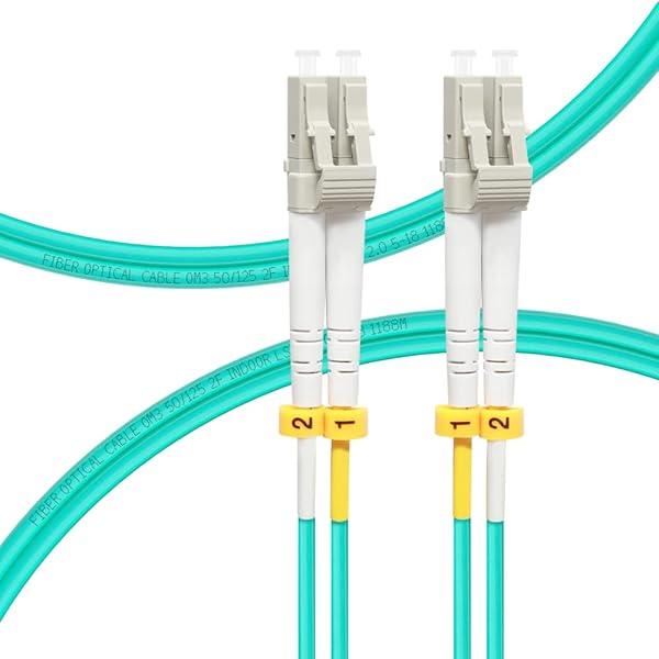 FLYPROFiber LC to LC OM3 2M Fiber Patch Cable - 10GB Multimode Duplex 50/125um, Lengths 0.2m to 200m, LSZH