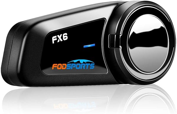 FODSPORTS FX6 Motorcycle Bluetooth Headset: 1000m Intercom for 6 Riders, Waterproof & Universal Helmet Communication