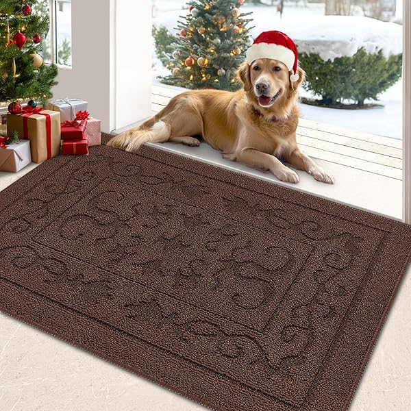 "FONEYI Washable Indoor Doormat 24"x36" - Non-Slip, Low-Profile, Absorbent Entry Mat for Front & Back Doors"
