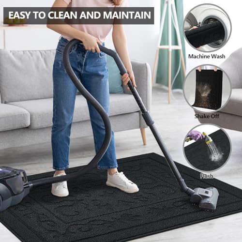 FONEYI Indoor Door Mat 24" x 36", Dirt Trapper Door Mats Non-Slip Entryway Rugs Washable, Absorbent Resist Dirt Welcome Mat, Low Profile Inside Floor - Image 5