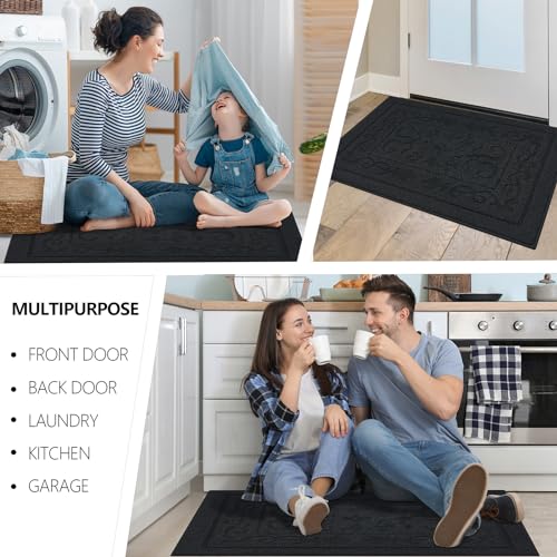 FONEYI Indoor Door Mat 24" x 36", Dirt Trapper Door Mats Non-Slip Entryway Rugs Washable, Absorbent Resist Dirt Welcome Mat, Low Profile Inside Floor - Image 6