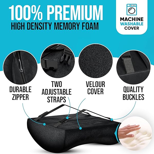 FORTEM Office Chair Cushion and Back Support Memory Foam Lumbar Pillow Non Slip for Gaming Car Seat Chair Pad - Image 5