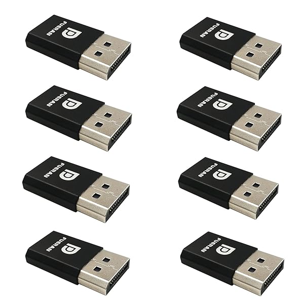 FUERAN DP Display Emulator EDID Plug 2K 4K Dummy Plug for DisplayPort Compatible 2560x1600 4096x2160 at 60Hz