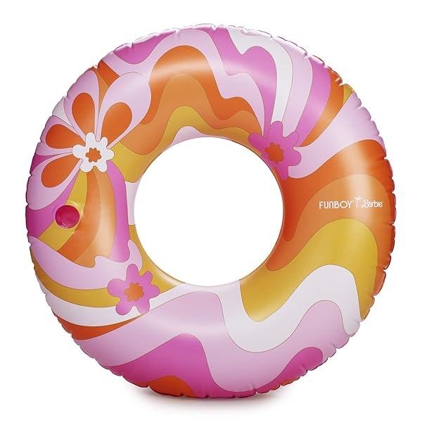 FUNBOY Barbie Luxury Dream Tube Pool Float 50 Inch Oversized Adult Float with Cup Holder for Ultimate Pool Relaxation