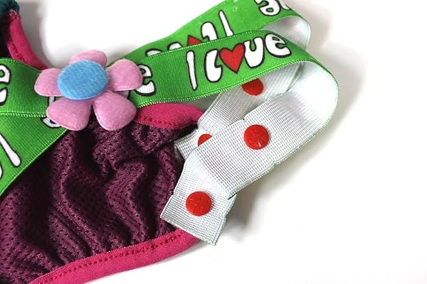 Funny Dog Clothes Set 3pcs Small Dog Puppy Diapers Sanitary Pants Suspenders Polka Dots Random Colors for Female Dogs Waist 15"-20" Length 13"-16" - Image 4