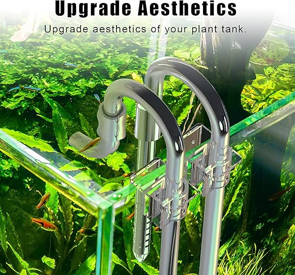 FZONE Stainless Steel Lily Pipe Set for 16/22mm Filter Hoses Perfect for Aquarium Plant Tanks with Acrylic Pipe Fixer - Image 8