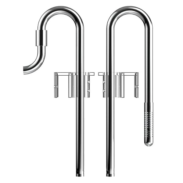 FZONE Stainless Steel Lily Pipe Set for 16/22mm Filter Hoses Perfect for Aquarium Plant Tanks with Acrylic Pipe Fixer - Image 3
