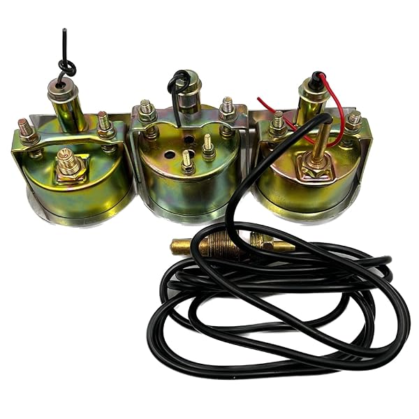 FainWan 3 in 1 Car Meter Auto Gauge Kit, Voltage Water Temp Chrome Oil Pressure Sensor 12V 52mm - Image 3
