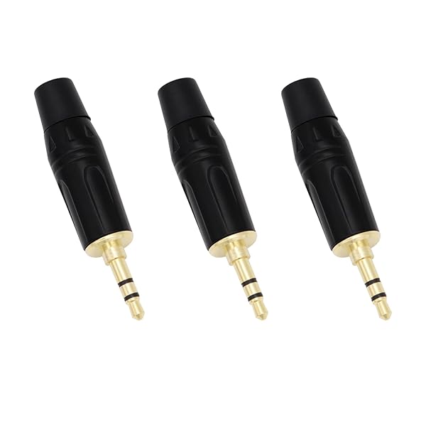 Fancasee 3 Pack 3.5mm Stereo Plug Male Solder Adapter Jack for DIY Audio Cable Repair and Replacement